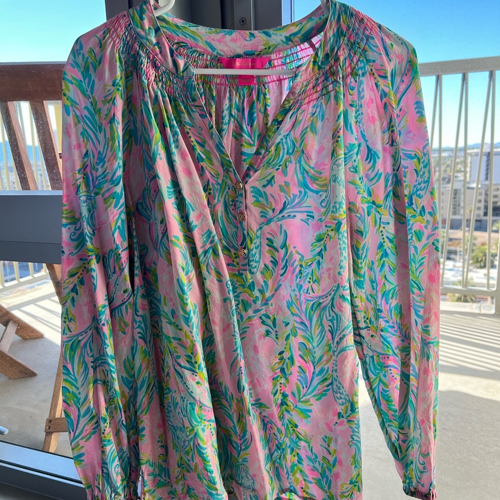Lilly Pulitzer Elsa Silk Top, Large